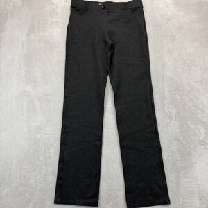 Betabrand Pants Womens Large Long Dress Yoga Pants Charcoal Straight Leg Stretch